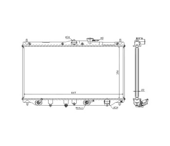 Воден радиатор TOP QUALITY за HONDA ACCORD V (CE, CF) европейски от 1995 до 1998