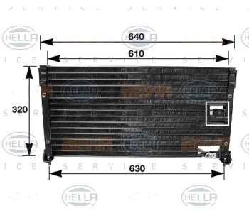 Кондензатор климатизации HELLA за HONDA ACCORD IV (CB, CC) купе от 1989 до 1993