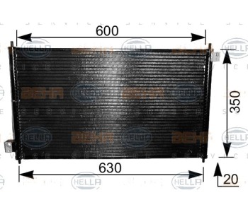 Кондензатор, климатизация HELLA 8FC 351 037-741 за HONDA ACCORD VI (CK, CG, CH, CF8) седан от 1997 до 2003