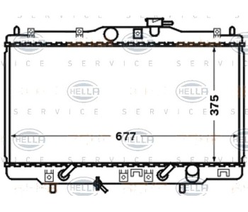 Воден радиатор HELLA за HONDA ACCORD VI (CG) купе от 1997 до 2003