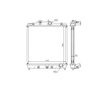 Воден радиатор P.R.C за HONDA CRX III (EH, EG) от 1992 до 1998