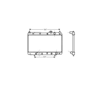Воден радиатор P.R.C за HONDA CR-V I (RD) от 1995 до 2002