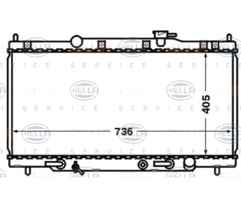 Радиатор, охлаждане на двигателя HELLA 8MK 376 768-321 за HONDA CR-V II (RD) от 2001 до 2006