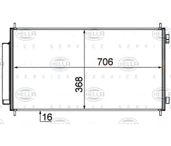 Кондензатор, климатизация HELLA 8FC 351 319-231 за HONDA CR-V III (RE) от 2006 до 2012