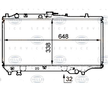 Воден радиатор HELLA за MAZDA 323 C IV (BG) от 1989 до 2000