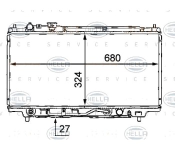Воден радиатор HELLA за MAZDA 323 C V (BA) от 1994 до 1998