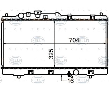 Воден радиатор HELLA за MAZDA 323 F VI (BJ) от 1998 до 2005