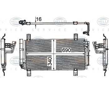 Кондензатор, климатизация HELLA 8FC 351 318-791 за MAZDA 6 (GH) седан от 2007 до 2013