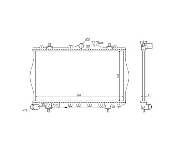 Воден радиатор TOP QUALITY за HYUNDAI ACCENT I (X-3) седан от 1995 до 1999