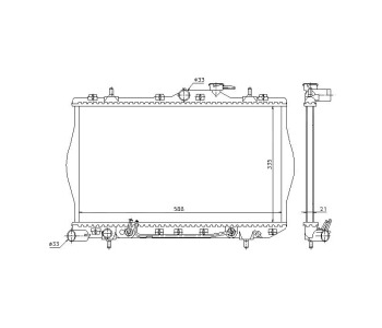 Воден радиатор TOP QUALITY за HYUNDAI ACCENT I (X-3) седан от 1995 до 1999