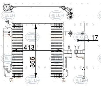 Кондензатор, климатизация HELLA 8FC 351 318-041 за HYUNDAI ACCENT II (LC) седан от 1999 до 2006