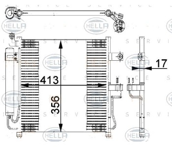 Кондензатор, климатизация HELLA 8FC 351 318-041 за HYUNDAI ACCENT II (LC) хечбек от 1999 до 2005