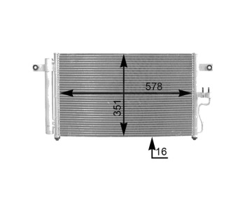 Кондензатор климатизации P.R.C за HYUNDAI ACCENT II (LC) хечбек от 1999 до 2005
