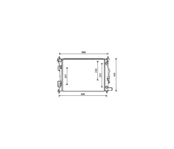 Воден радиатор TOP QUALITY за HYUNDAI ACCENT IV (RB) седан от 2010 до 2016