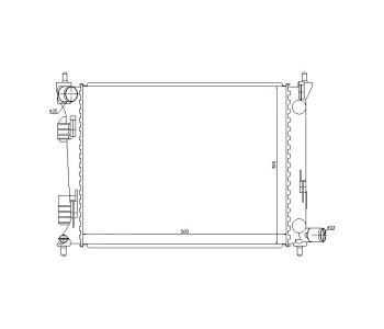 Воден радиатор TOP QUALITY за HYUNDAI ACCENT IV (RB) седан от 2010 до 2016