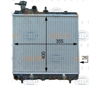 Воден радиатор HELLA за HYUNDAI ATOS (MX) от 1997 до 2014