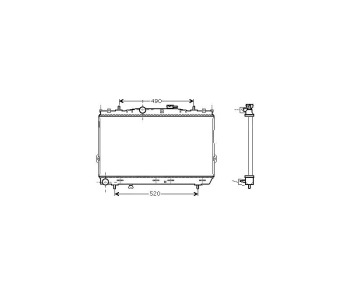 Воден радиатор P.R.C за HYUNDAI ELANTRA (XD) хечбек от 2000 до 2006