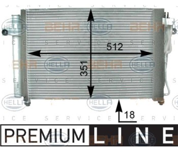 Кондензатор, климатизация HELLA 8FC 351 302-281 за HYUNDAI GETZ (TB) от 2002 до 2010