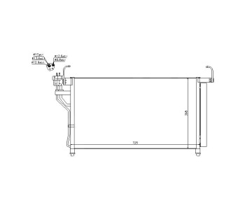 Кондензатор климатизации TOP QUALITY за HYUNDAI H-1 (TQ) Starex пътнически от 2008