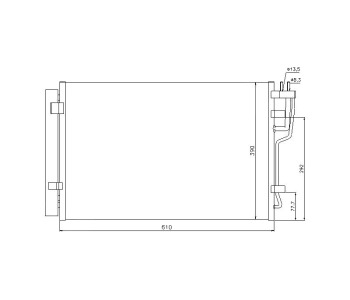 Кондензатор климатизации TOP QUALITY за HYUNDAI i30 (FD) комби от 2007 до 2012