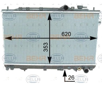 Воден радиатор HELLA за HYUNDAI LANTRA I (J-1) от 1990 до 1995
