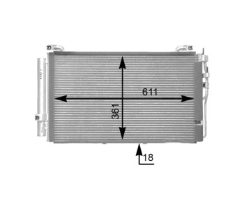 Кондензатор климатизации P.R.C за HYUNDAI MATRIX (FC) от 2001 до 2010