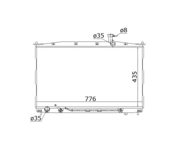 Воден радиатор TOP QUALITY за HYUNDAI SANTA FE II (CM) от 2005 до 2012
