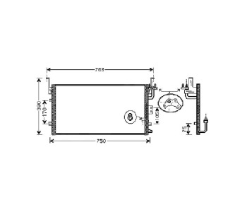 Кондензатор климатизации TOP QUALITY за HYUNDAI XG от 1998 до 2005