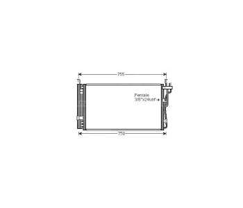 Кондензатор климатизации TOP QUALITY за HYUNDAI XG от 1998 до 2005