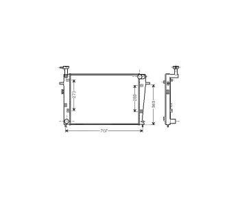 Воден радиатор TOP QUALITY за HYUNDAI TUCSON (JM) от 2004 до 2010