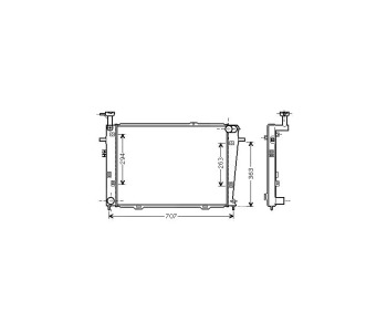 Воден радиатор TOP QUALITY за HYUNDAI TUCSON (JM) от 2004 до 2010