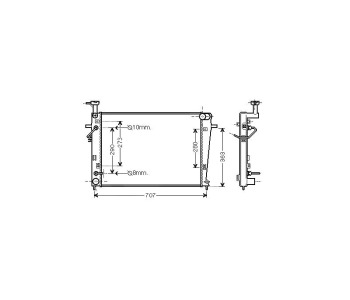 Воден радиатор TOP QUALITY за HYUNDAI TUCSON (JM) от 2004 до 2010