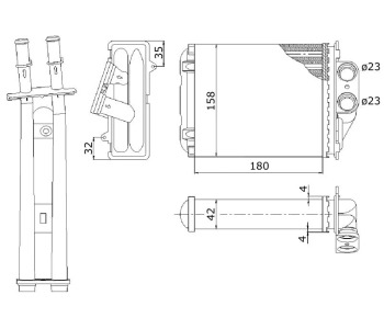 Топлообменник P.R.C за FIAT PANDA (169) от 2003 до 2012