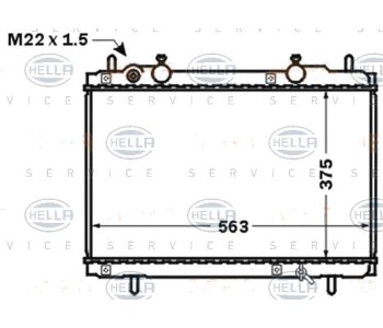 Воден радиатор HELLA за FIAT MAREA (185) от 1996 до 2007