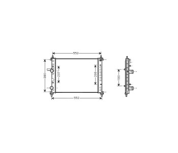 Воден радиатор TOP QUALITY за FIAT MAREA (185) от 1996 до 2007