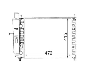 Воден радиатор TOP QUALITY за FIAT BRAVO I (182) от 1995 до 2001