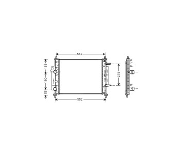 Воден радиатор TOP QUALITY за FIAT MAREA (185) от 1996 до 2007