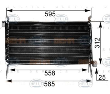 Кондензатор, климатизация HELLA 8FC 351 038-631 за FIAT MAREA (185) от 1996 до 2007