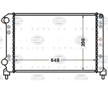 Радиатор, охлаждане на двигателя HELLA 8MK 376 767-691 за FIAT DOBLO (223) товарен от 2001 до 2010