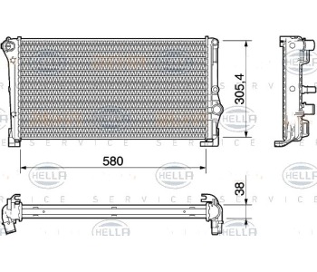 Воден радиатор HELLA за FIAT PUNTO (188) van от 2000 до 2009