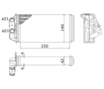 Топлообменник P.R.C за FIAT PALIO I (178BX) от 1996 до 2006