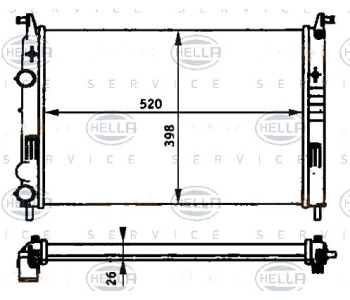 Воден радиатор HELLA за FIAT PALIO I (178BX) от 1996 до 2006