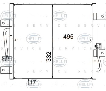 Кондензатор, климатизация HELLA 8FC 351 309-101 за FIAT STRADA (178) пикап от 1998 до 2009