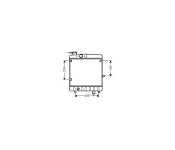 Воден радиатор P.R.C за FIAT PANDA (141) от 1980 до 2004