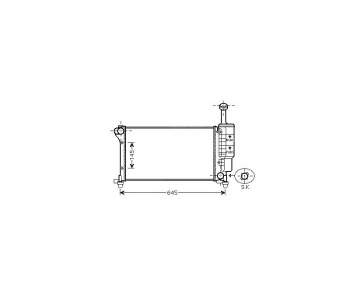 Воден радиатор TOP QUALITY за FIAT PANDA (169) от 2003 до 2012