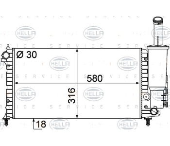 Воден радиатор HELLA за FIAT PUNTO (188) от 1999 до 2012
