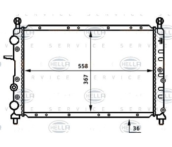 Воден радиатор HELLA за FIAT TIPO (160) от 1987 до 1995