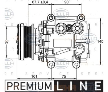 Компресор, климатизация HELLA 8FK 351 134-221