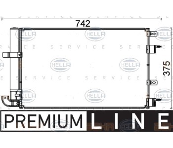 Кондензатор, климатизация HELLA 8FC 351 318-601 за JAGUAR XF (X250) от 2008 до 2015