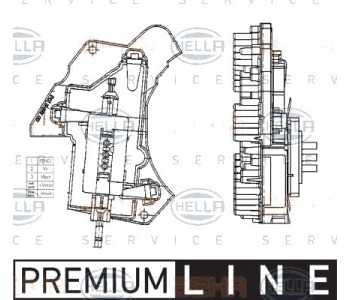 Регулатор, обдухване интериор HELLA 5HL 351 321-011